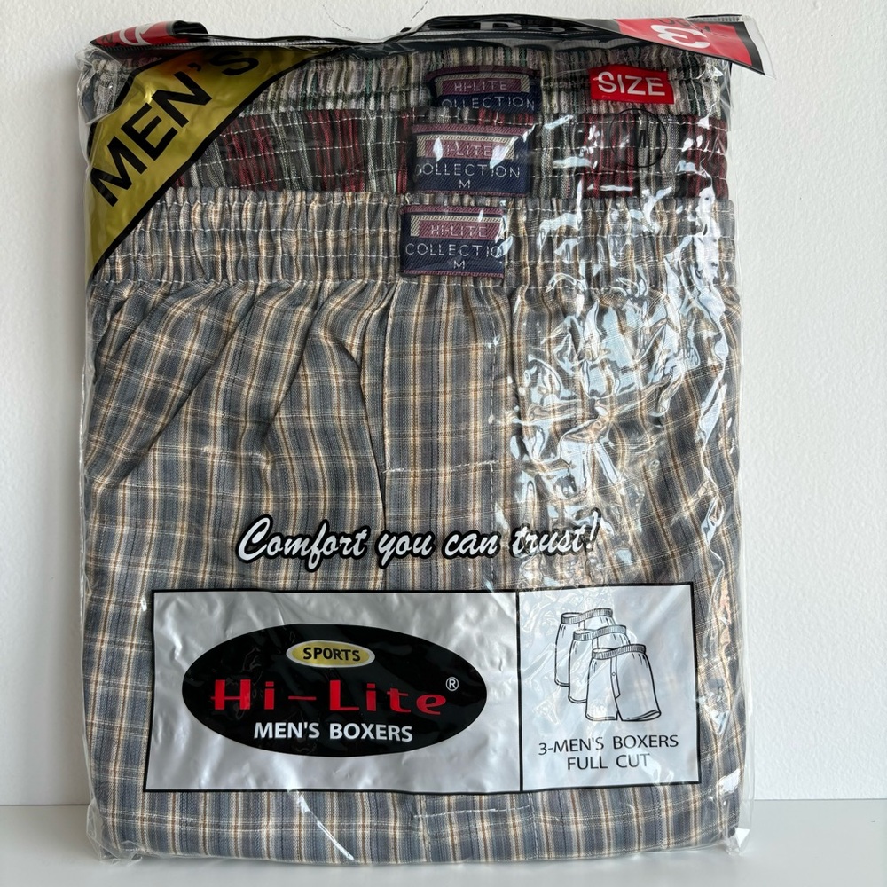 Three Pack Of Men’s Vintage Plaid Hi-Lite Boxers